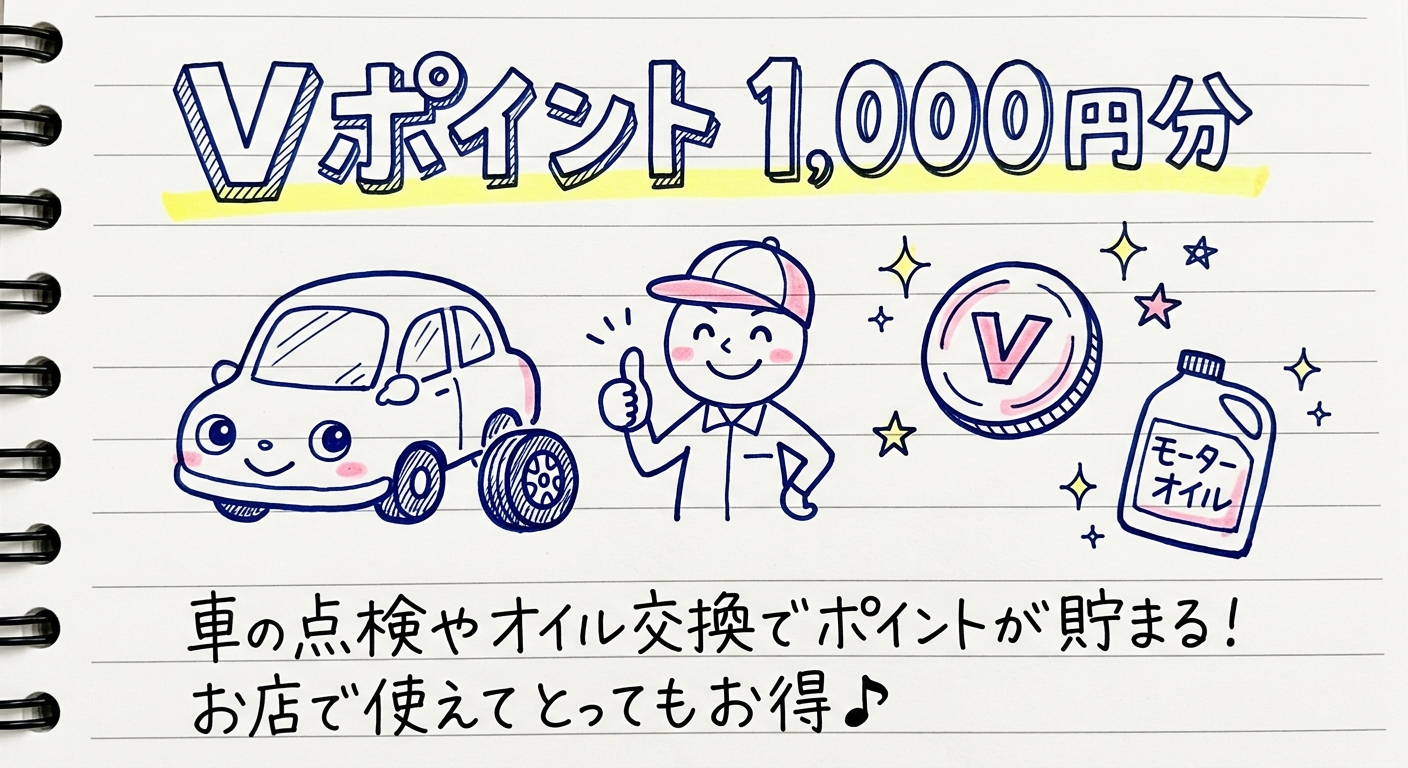 オートバックスの株主優待はVポイント1000円分